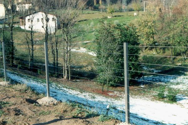 Recinzione in corde di acciaio