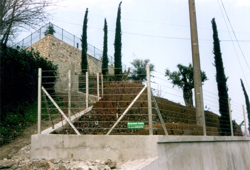 Recinzione in corde di acciaio